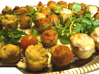 Mini jacket potato canape