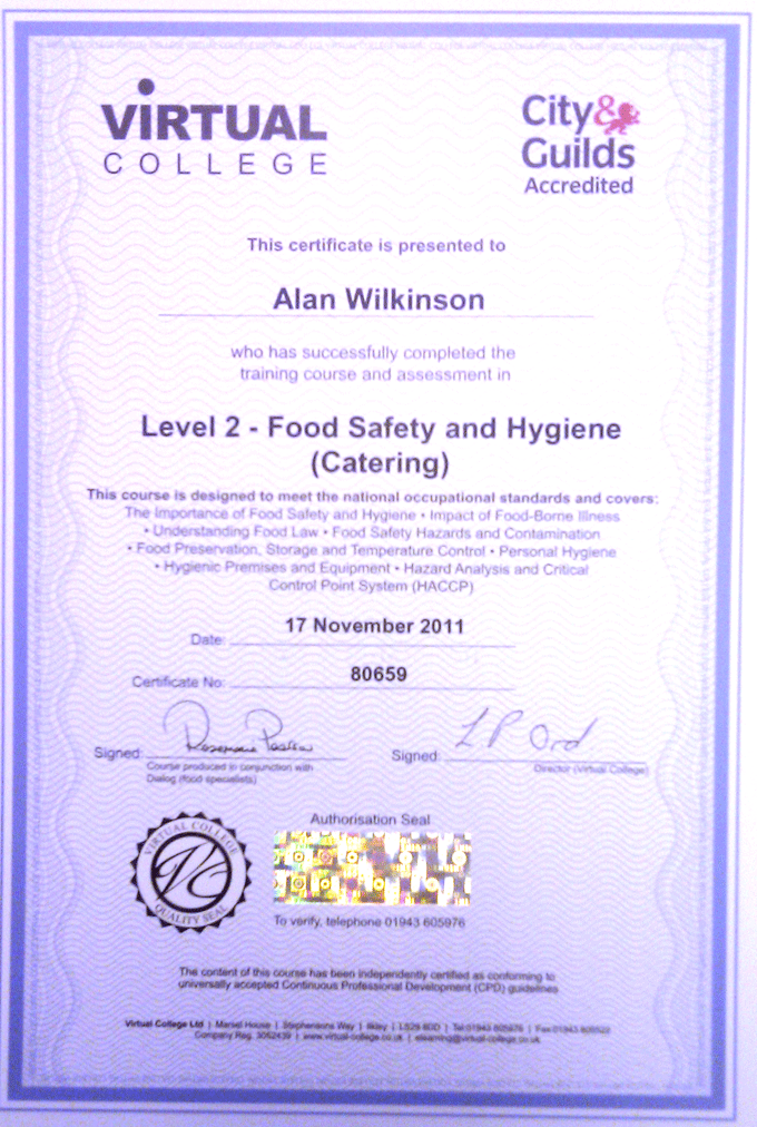 alan-hygiene certificate