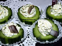 Cucumber bites canapes