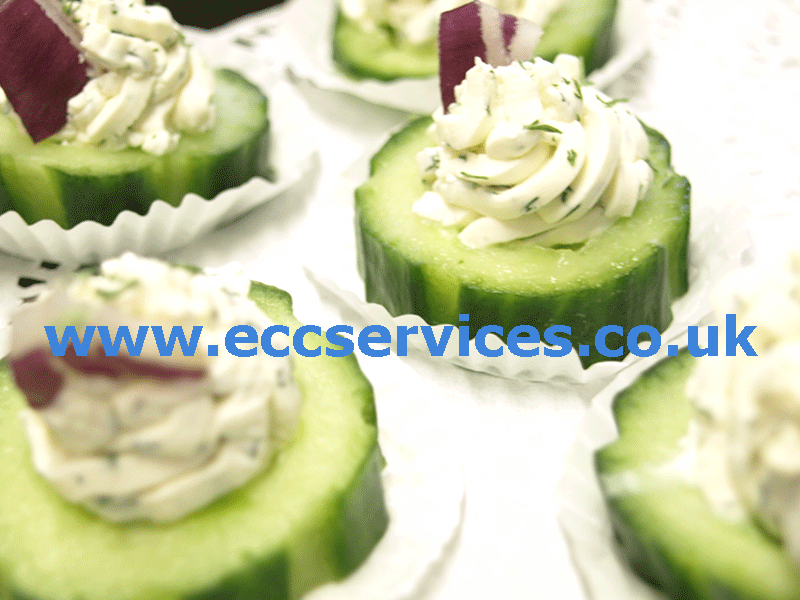 large photo of our cucumber bites canapes