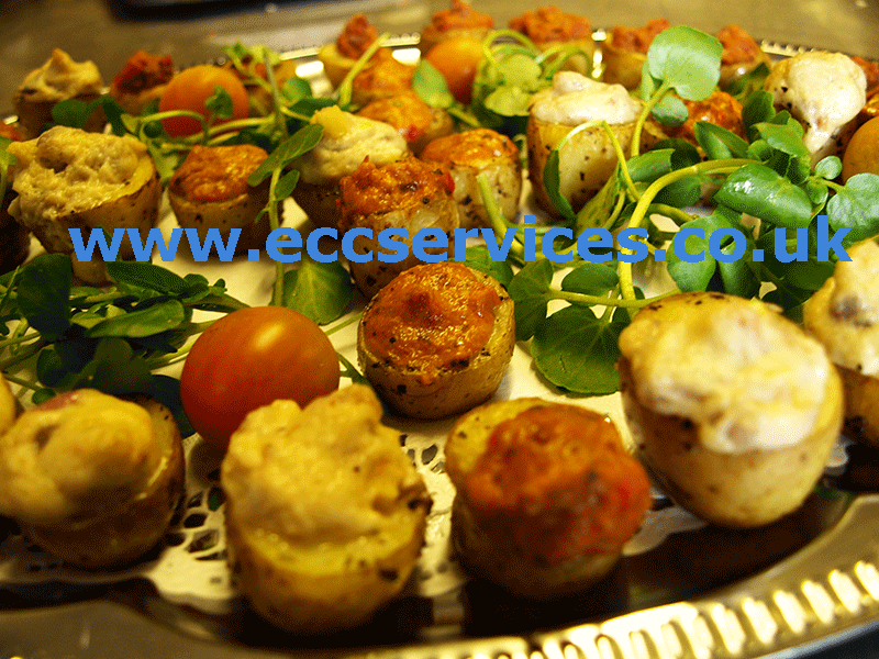 large photo of our jacket potato canapes