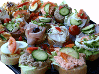 open danish food platter